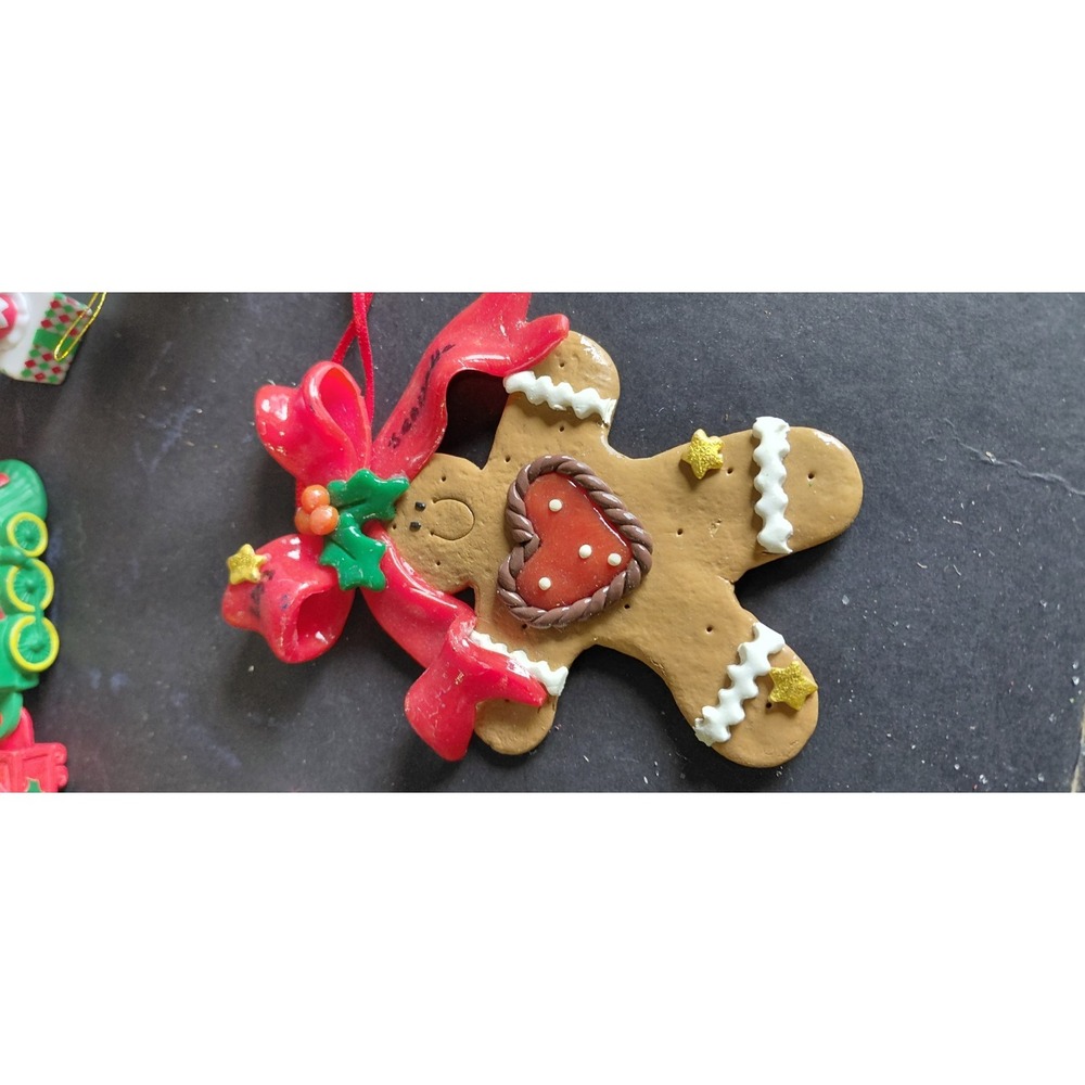 vintage midcentury flocked felt Santa doll Collection ornament Christmas Holiday - Picture 11 of 12